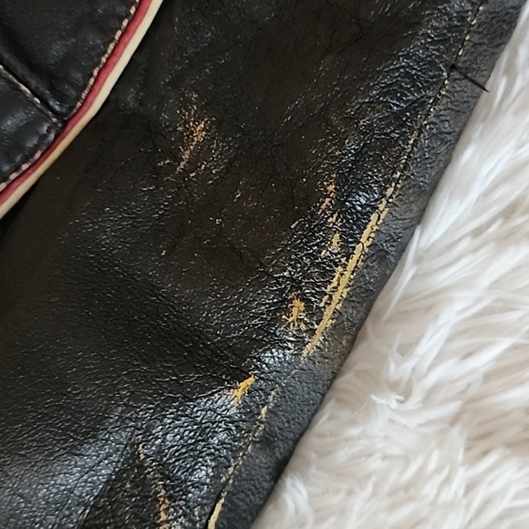 Wilson's Leather Moto Jacket Black /Brown Leather Jacket - Picture 16 of 16